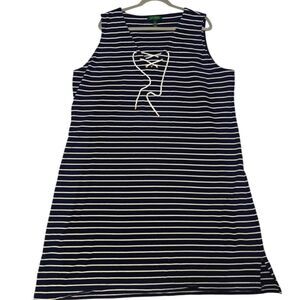 Ralph Lauren Navy Striped Dress plus size 3X